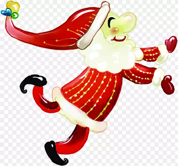 卡通小丑圣诞元旦双节同庆