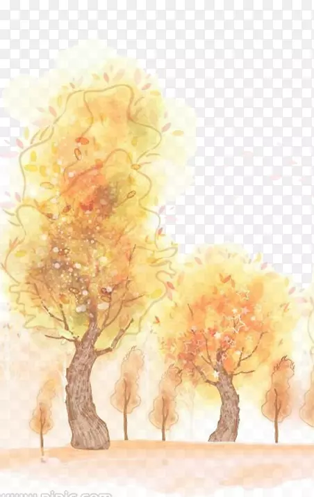 秋景树木