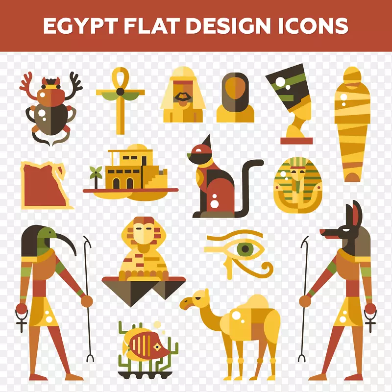 埃及元素插画