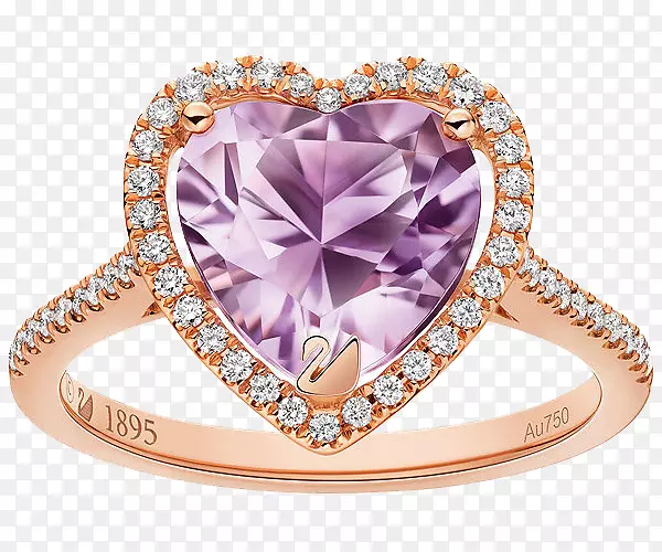 施华洛世奇首饰心形紫色戒指