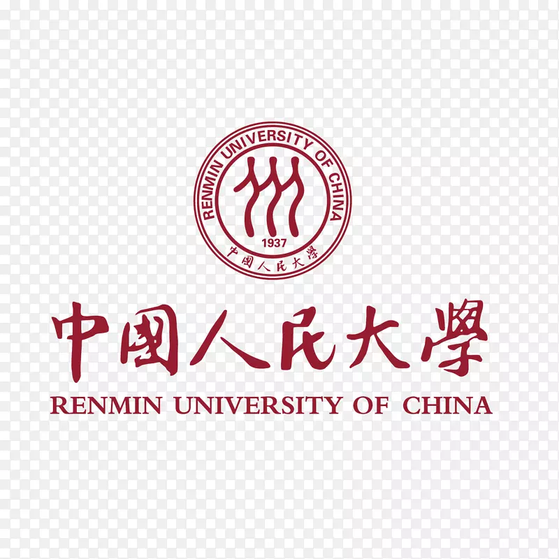 红色中国人民大学logo标识