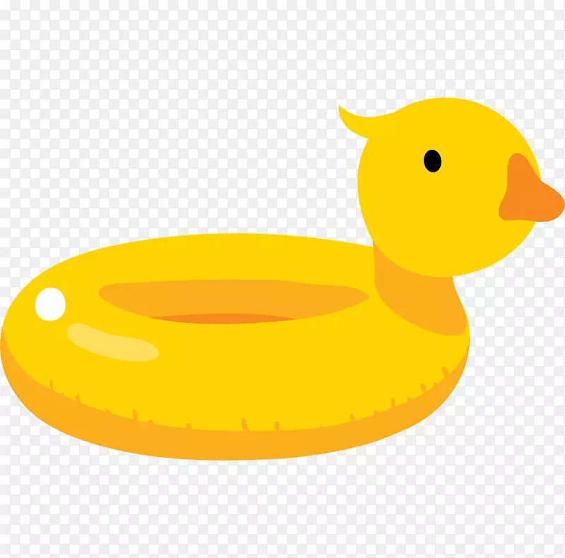 小黄鸭游泳圈卡通图