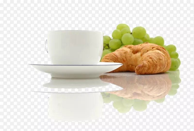 咖啡 牛角面包