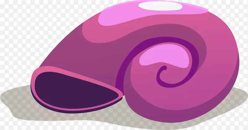 紫色卡通贝壳