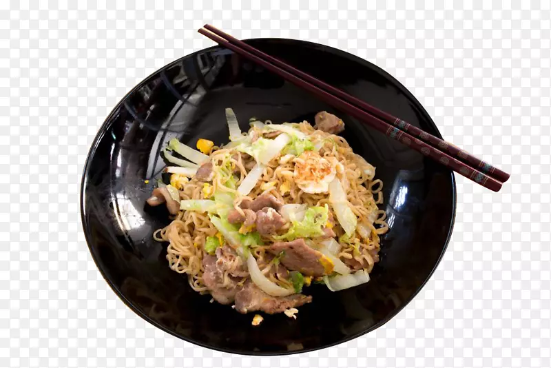 黑碗里的拌面