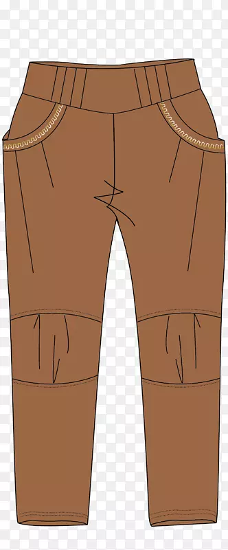 卡通女士长裤素材图