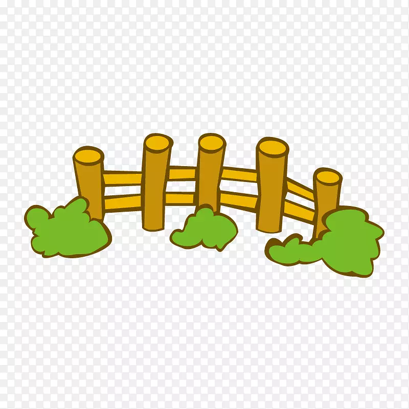木质栅栏和草丛卡通图PNG图片素材下载_图片编号7507622-PNG素材网
