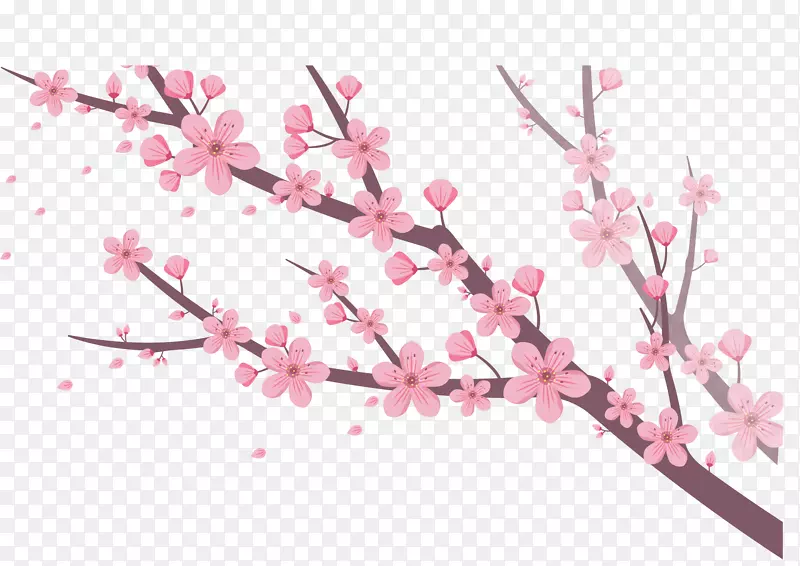美丽春天桃花树枝PNG图片素材下载_图片编号7508674-PNG素材网