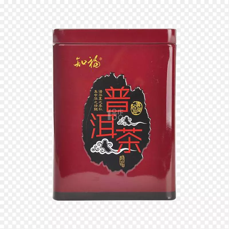 红色普洱茶叶铁罐