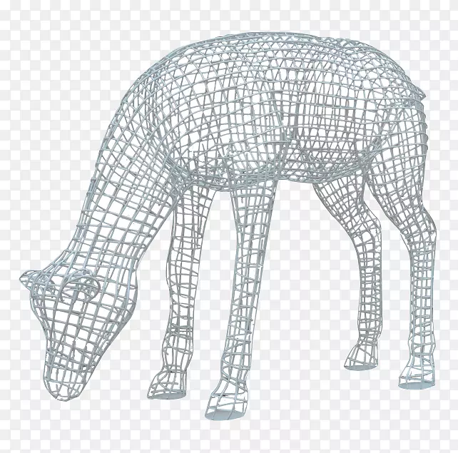 不锈钢镂空铁艺鹿雕塑