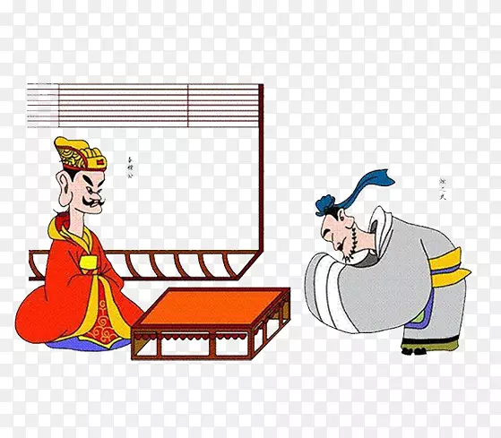 卡通古代臣拜君王PNG图片素材下载_图片编号7509208-PNG素材网
