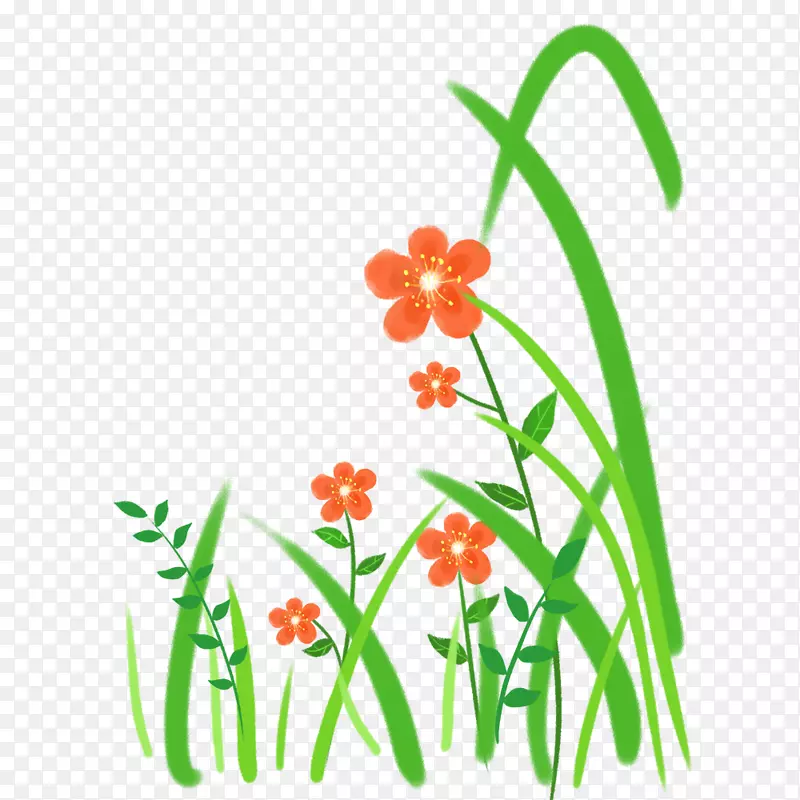 绿色花丛