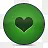 绿色的心型图标