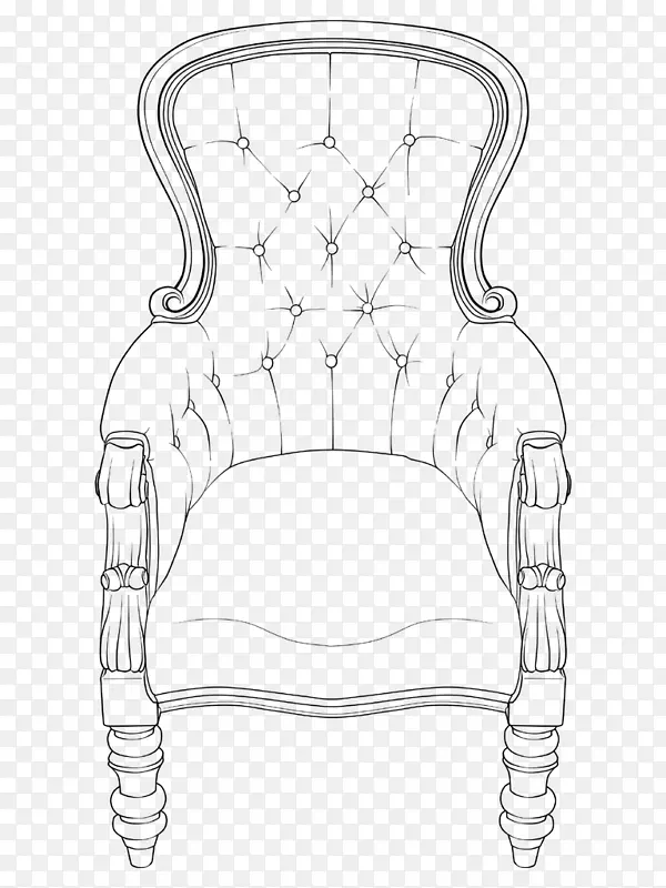 简笔素描公主座椅
