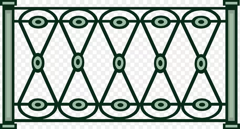 绿色铁栅栏