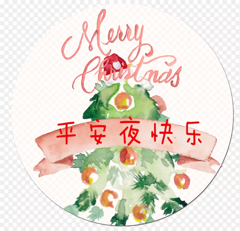 彩色圣诞树平安夜快乐节日图标
