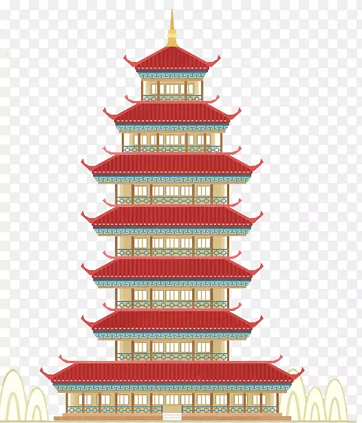 六层古塔PNG图片素材下载_图片编号7514247-PNG素材网