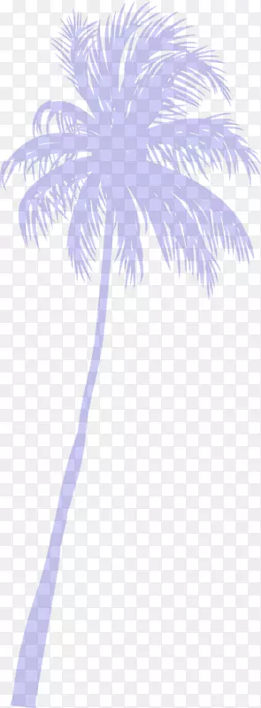 紫色椰子树矢量素材