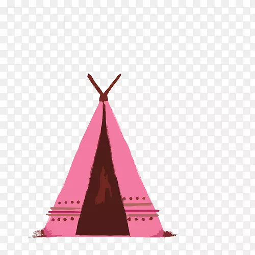 粉色水彩帐篷