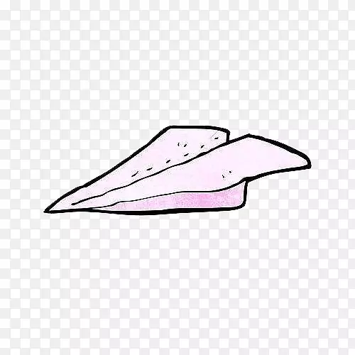 浅紫色纸飞机手绘