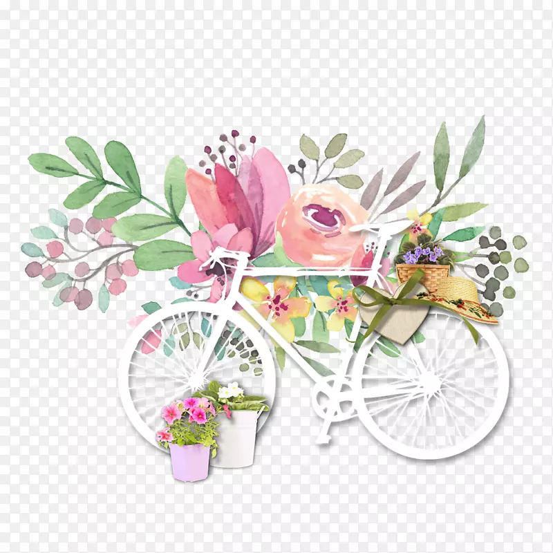 自行车装饰图案素材