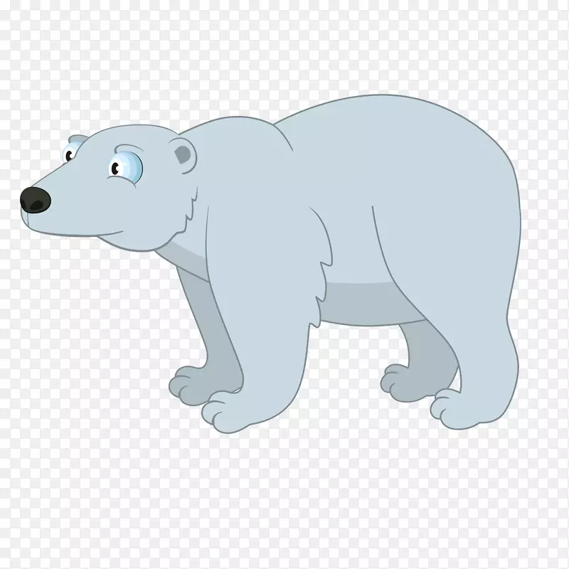 卡通北极熊动物设计