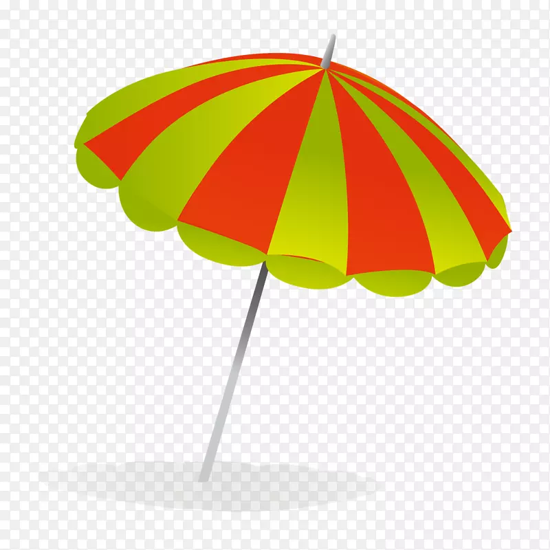 手绘彩色沙滩伞太阳伞