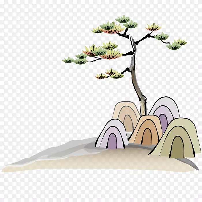 手绘松树PNG图片素材下载_图片编号7519215-PNG素材网
