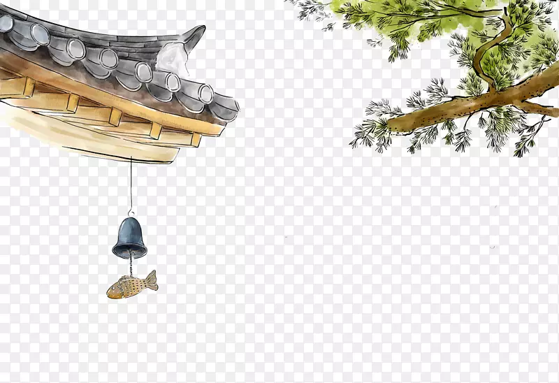 手绘古建筑屋檐PNG图片素材下载_图片编号7519201-PNG素材网