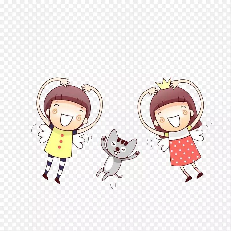 卡通比爱心的的男孩女孩素材PNG图片素材下载_图片编号7519261-PNG素材网