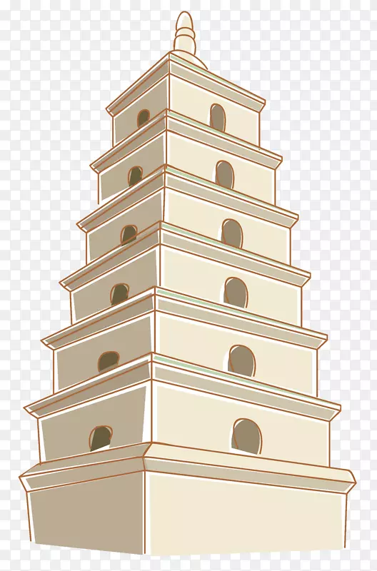 白色手绘古风石塔PNG图片素材下载_图片编号7520347-PNG素材网