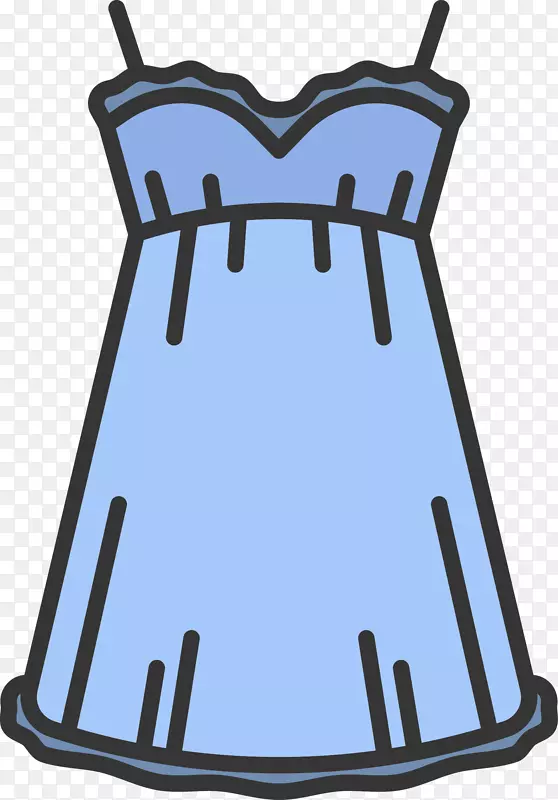 卡通蓝色裙子素材