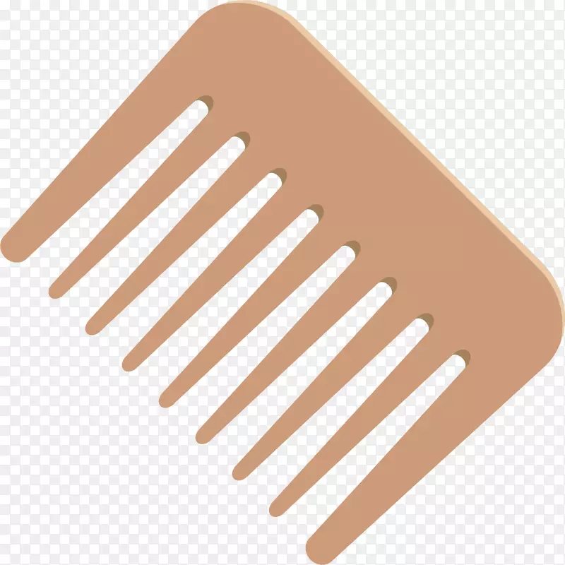 手绘黄色梳子
