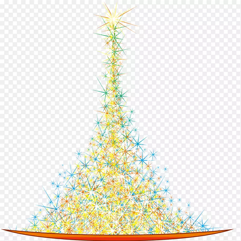 星光闪闪装饰矢量圣诞树