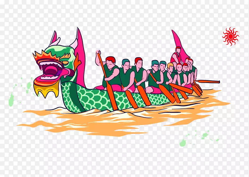 划龙舟图案素材PNG图片素材下载_图片编号7521456-PNG素材网