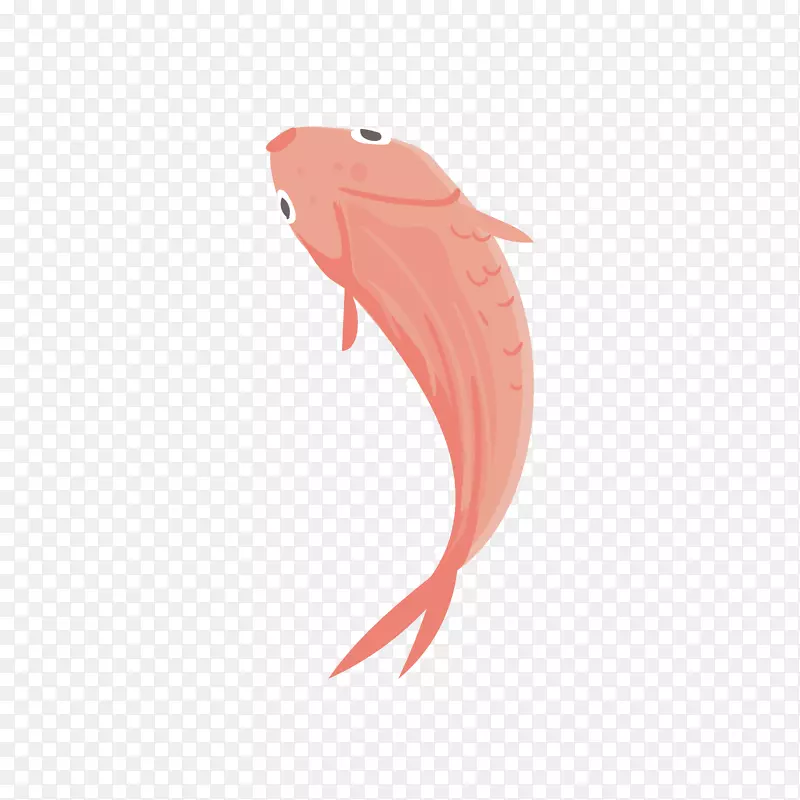 一条红色游动的鱼