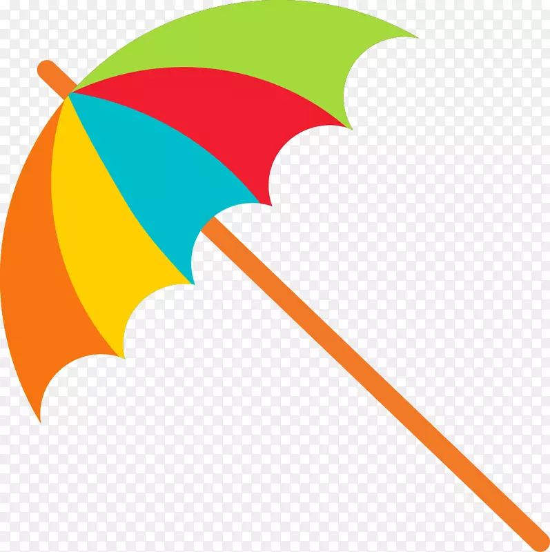 卡通彩色拼接雨伞