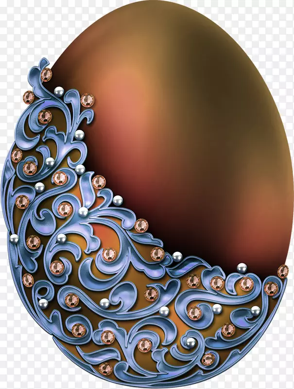 金色花纹彩蛋装饰图案