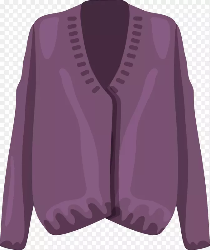 冬季紫色毛线衣服