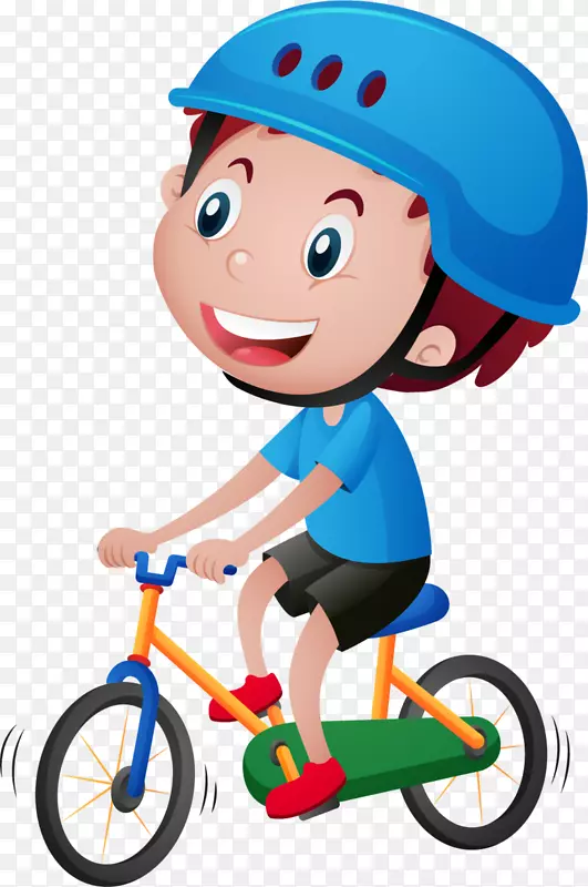 自行车比赛骑车的男孩