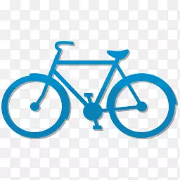 自行车蓝色图标
