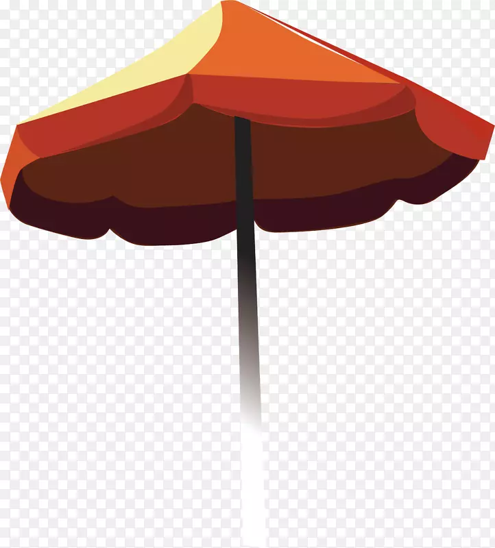 卡通手绘沙滩太阳伞矢量图