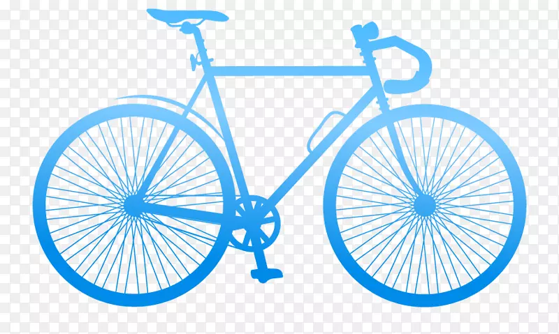 蓝色矢量自行车