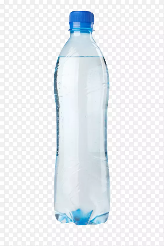 透明解渴蓝色螺纹盖子塑料瓶饮用