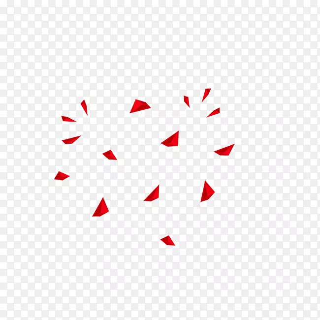 红色心形几何悬浮