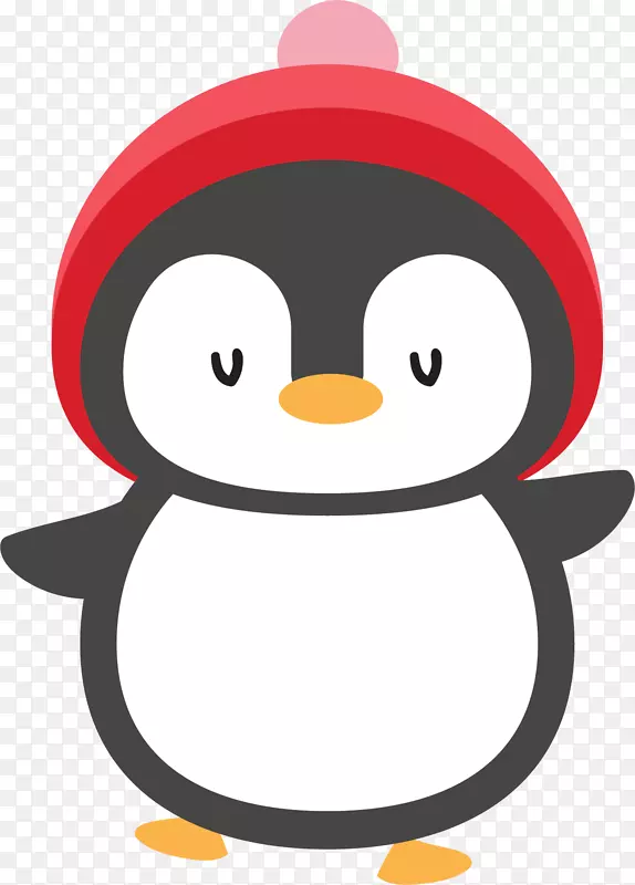 圣诞节卡通的企鹅