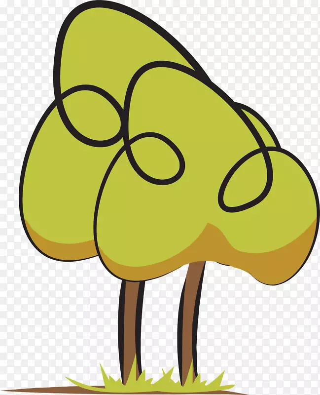 卡通手绘植物树木装饰插画PNG图片素材下载_图片编号7529244-PNG素材网