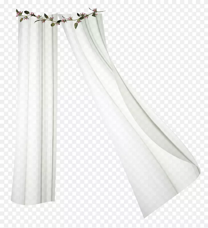 白色清新窗帘装饰图案