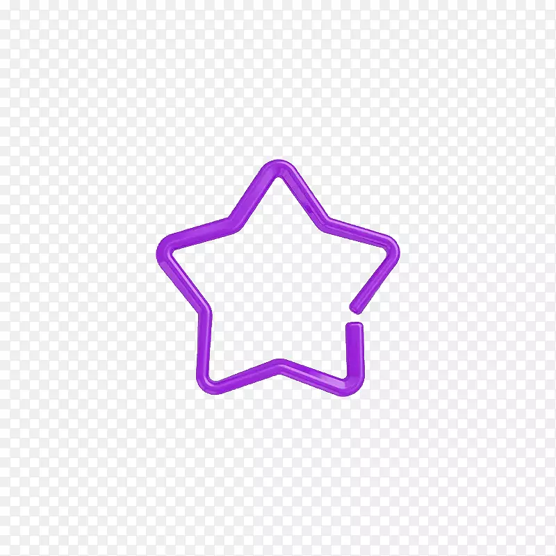 紫色边框星星