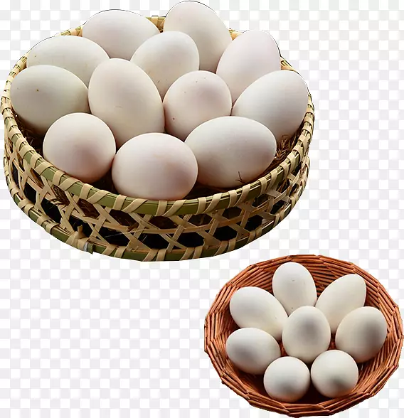 两筐白色土鸭蛋产品展示图